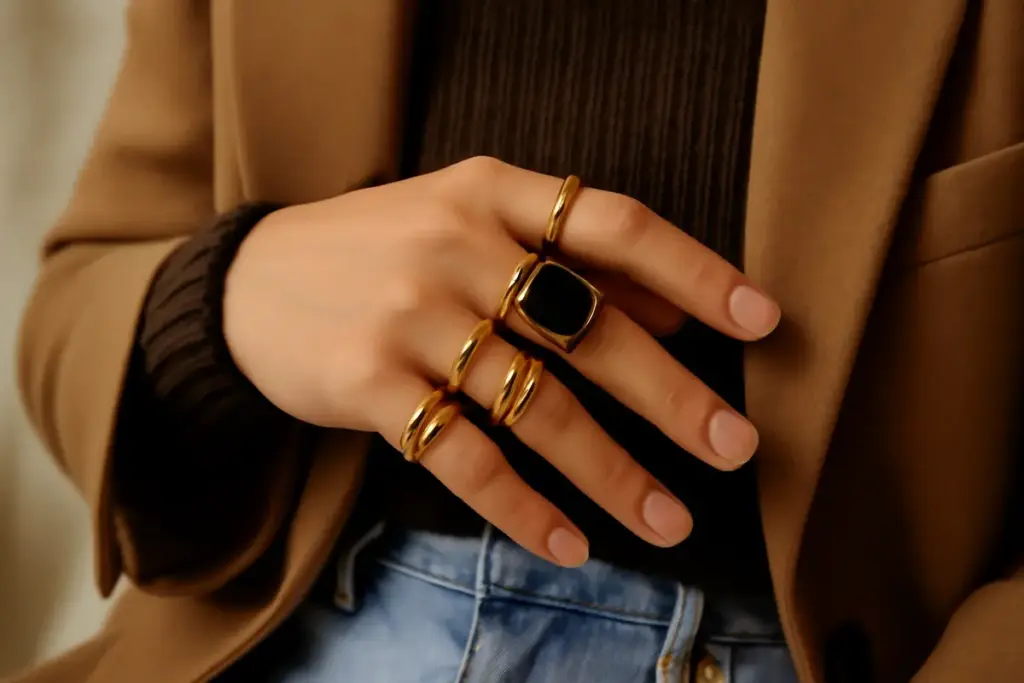 Anelli multipli su una sola mano: le combinazioni perfette che esaltano ogni outfit