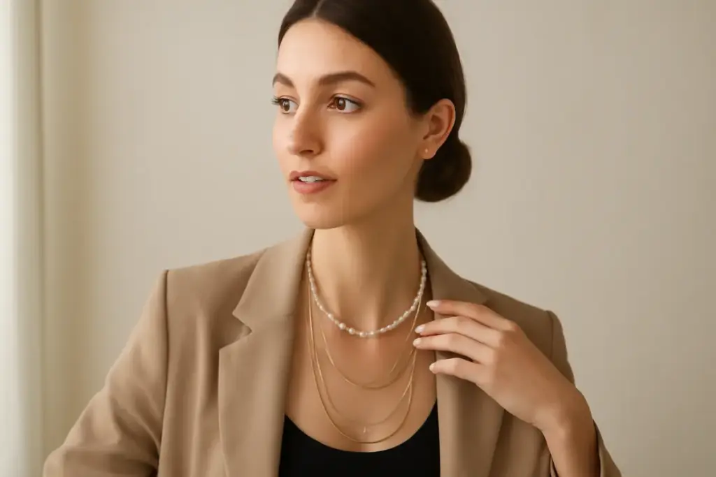 Collane multi-filo: consigli pratici per indossarle senza appesantire il look